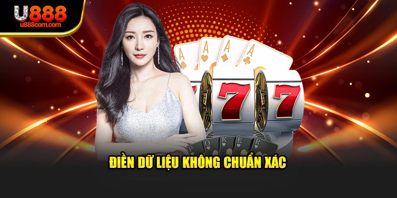 Điền dữ liệu không chuẩn xác